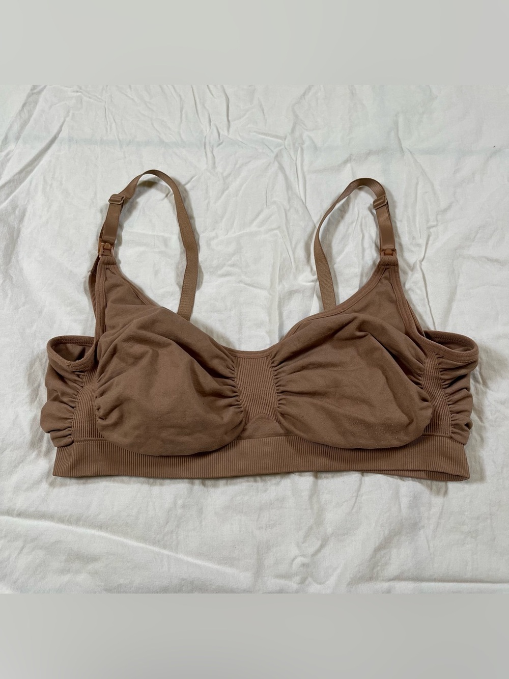 Skims Seamless Sculpt Maternity Bralette for Nursing Size 2x/3x Tan
